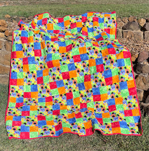 Monsters Quilt Finished Size 66" x 86" Approx