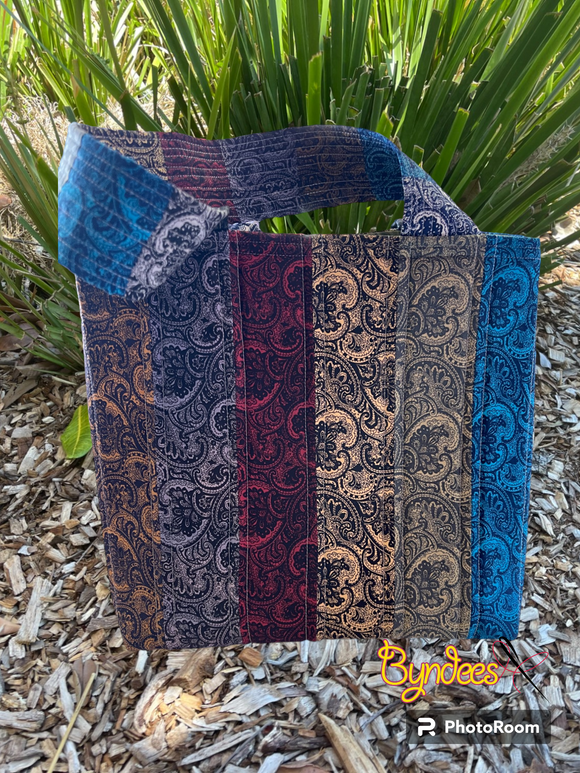 Totally Fun Bag - Paisley with Olive Lining