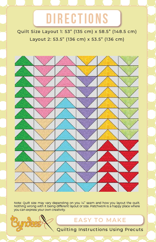 Directions Quilt Pattern Download