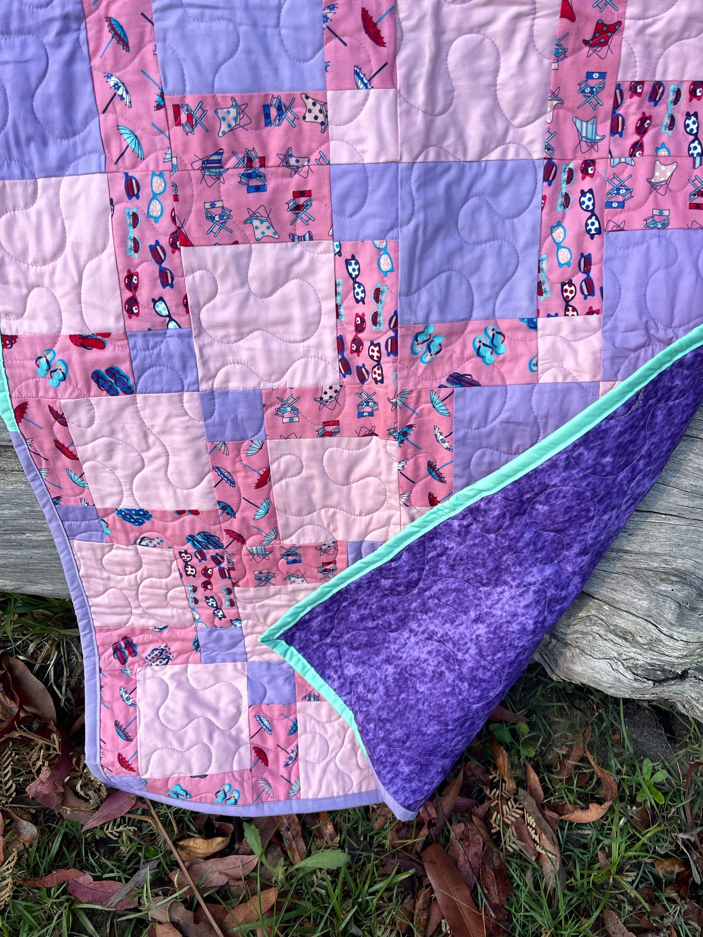 Baby Girl Quilt Finished Size 25.5" x 38.5" Approx