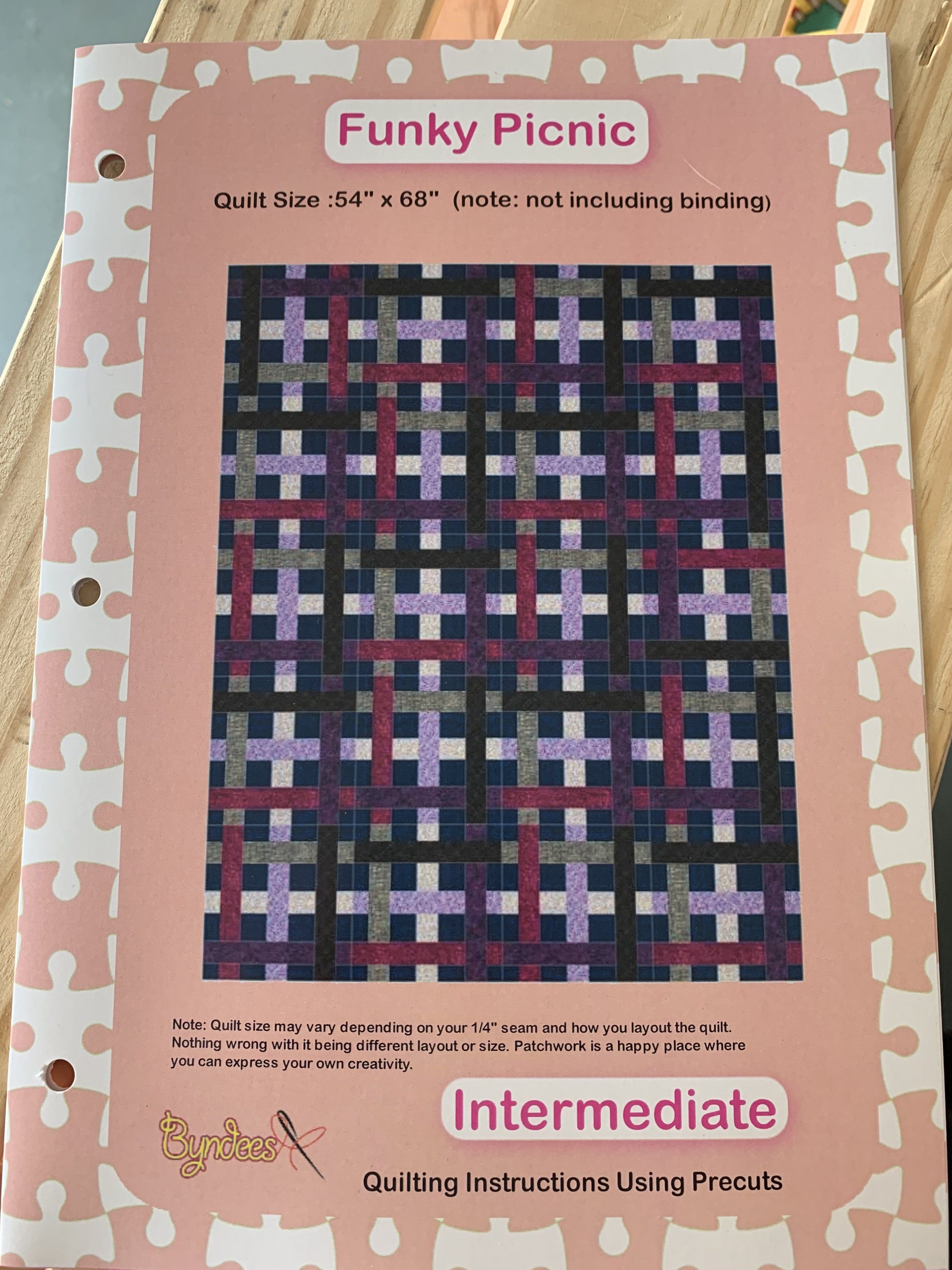 Funky Picnic Pattern - Using 2.5" Strips Byndees 