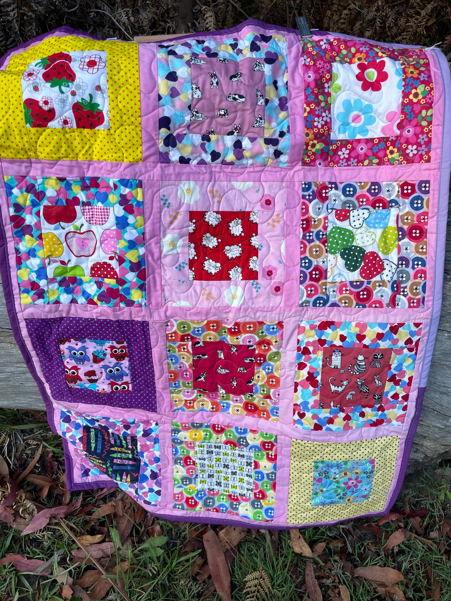 Bright Kids Quilts - 27.5" x 36" Approx