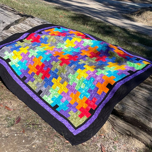 Puzzled Quilt Finished Size 63" x 73" Approx